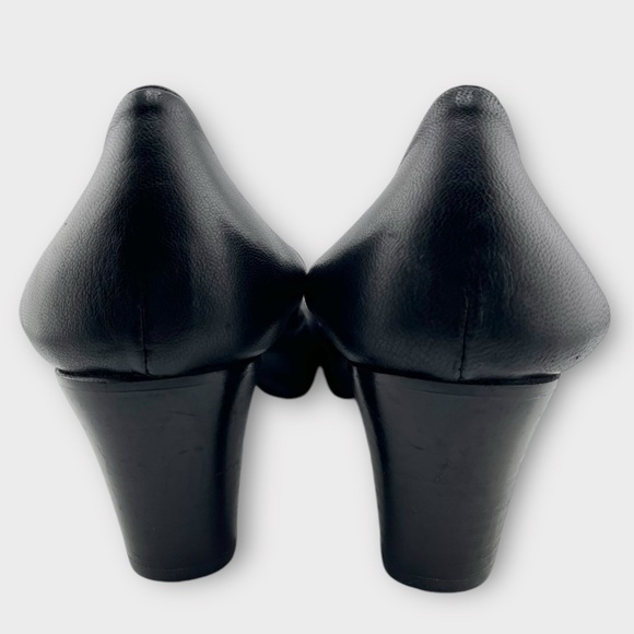 AGL Attilio Giusti Leombruni Women’s Size 40 Black  Leather Cap Toe Heels Shoes - Picture 6 of 8